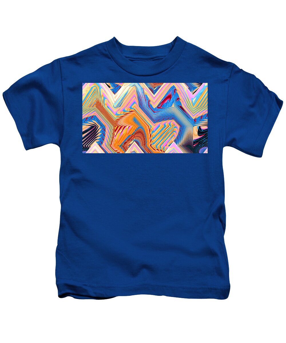 Abstract Art Kids T-Shirt featuring the digital art Abstract Maze by Ronald Mills