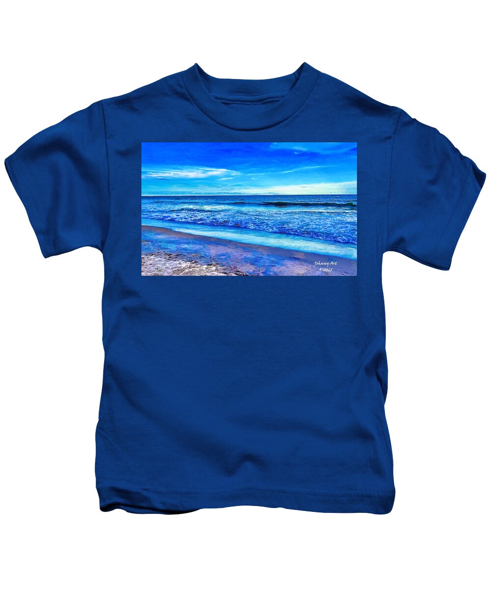 St Augustine Beach Florida John Anderson Kids T-Shirt featuring the photograph At the End of the Day by John Anderson