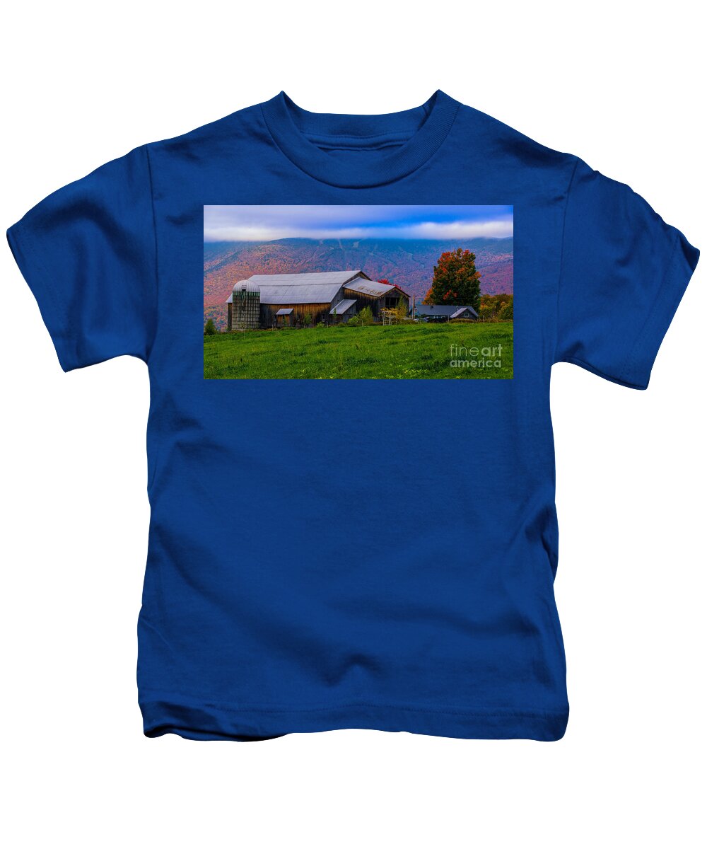 New England Kids T-Shirt featuring the photograph Autumn in the Mad River Valley by Scenic Vermont Photography