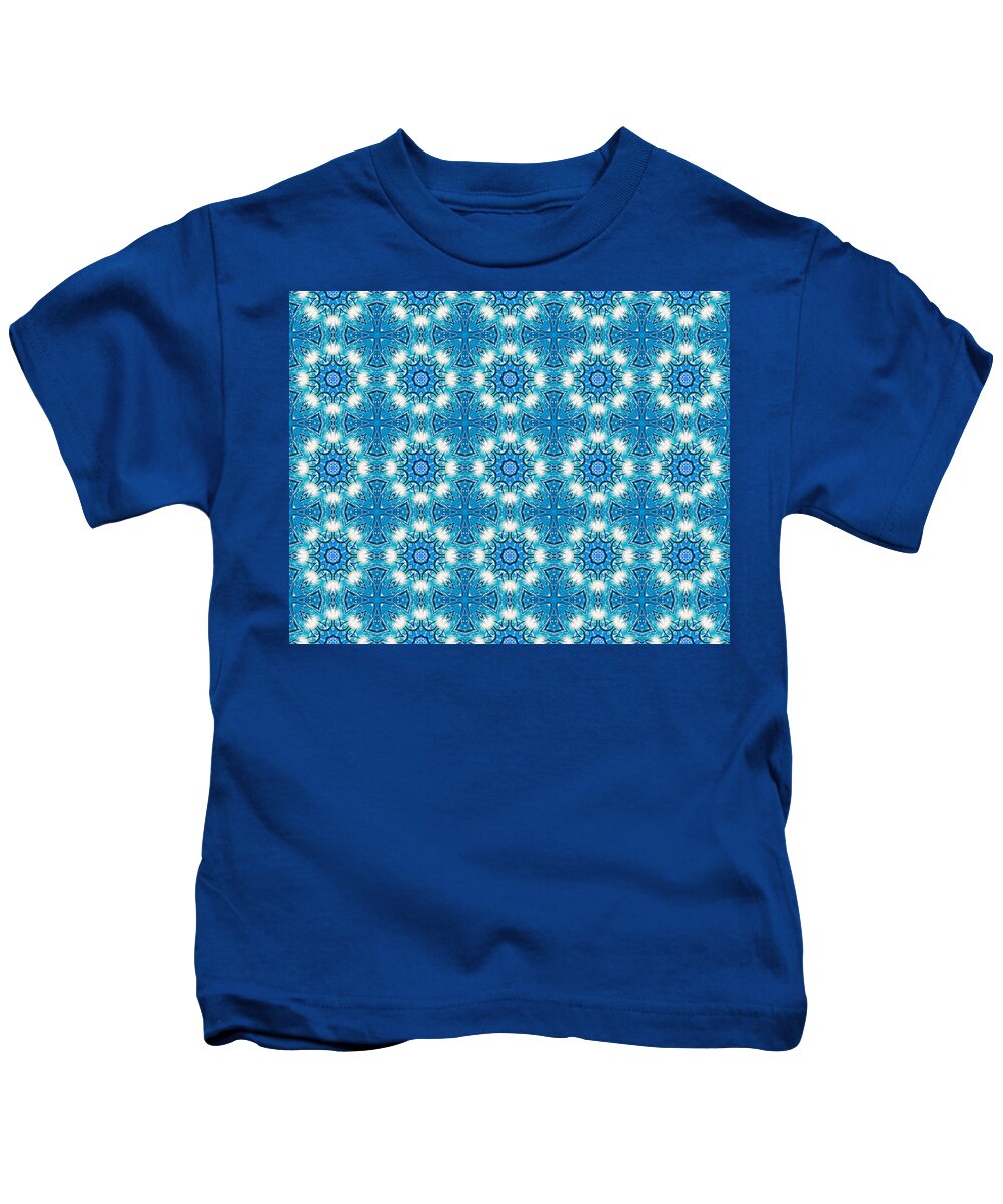 Blessed Art Work Kids T-Shirt featuring the digital art Blessed Geometric Abstract Art by Caterina Christakos