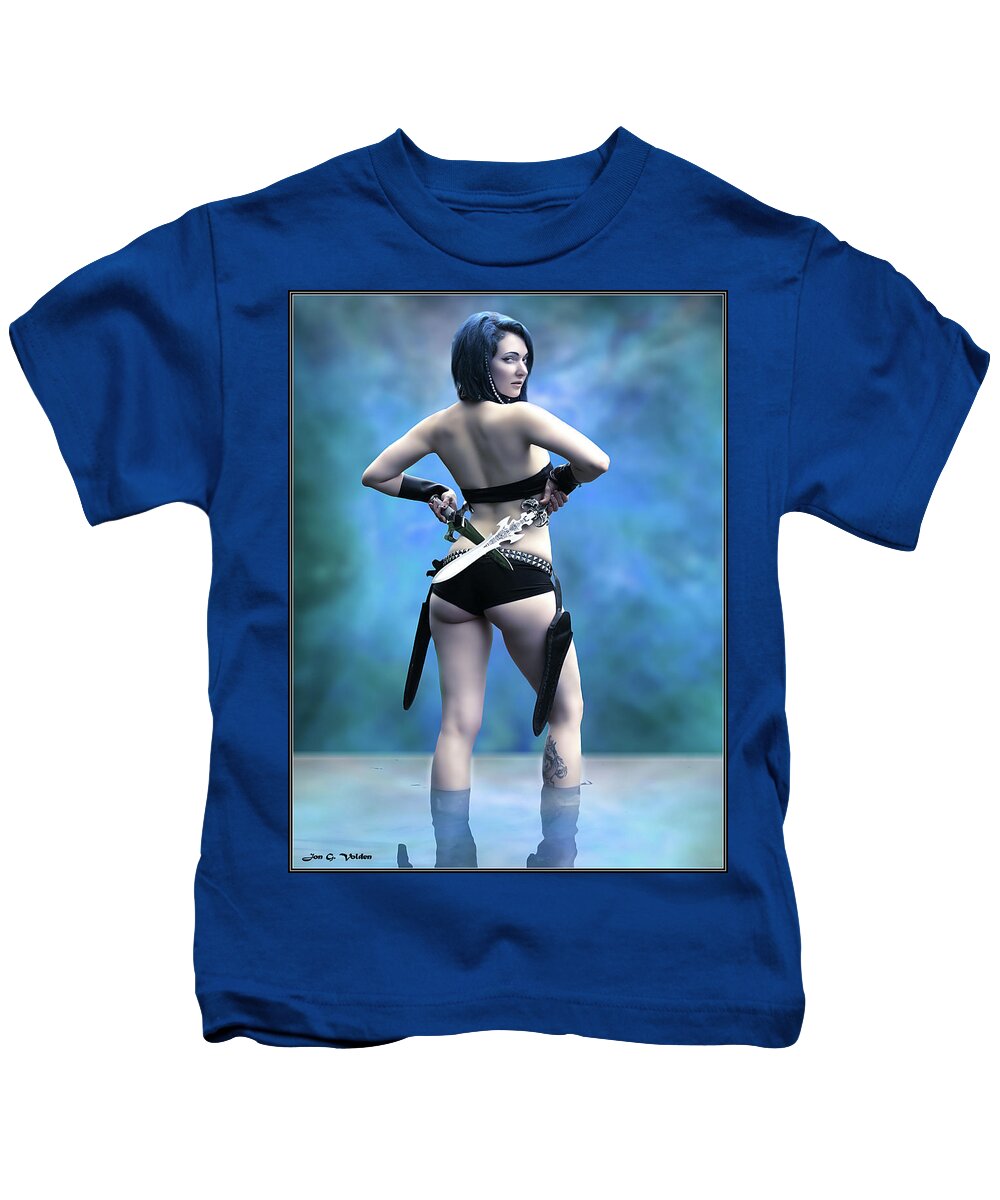 Fantasy Kids T-Shirt featuring the photograph Blue Amazon by Jon Volden