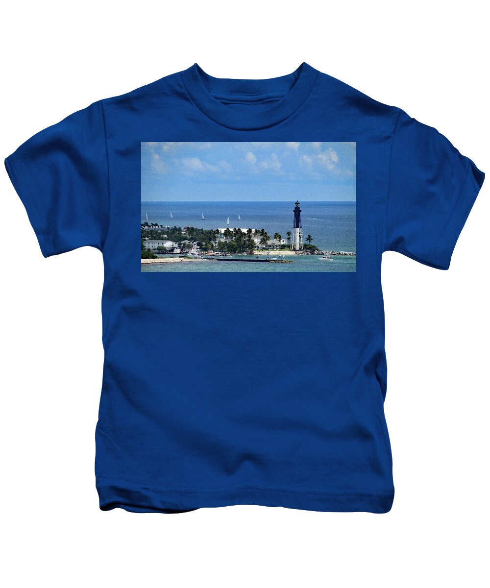 Sailboats Kids T-Shirt featuring the photograph Boating at Hillsboro Beach Florida by Corinne Carroll