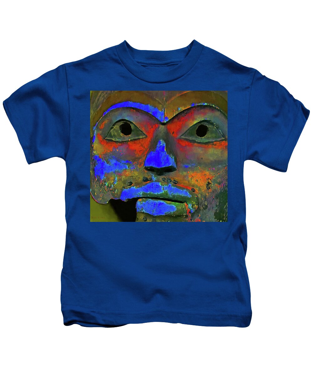 Close-up Kids T-Shirt featuring the photograph Broken Mask In Bronze by Rob Hans
