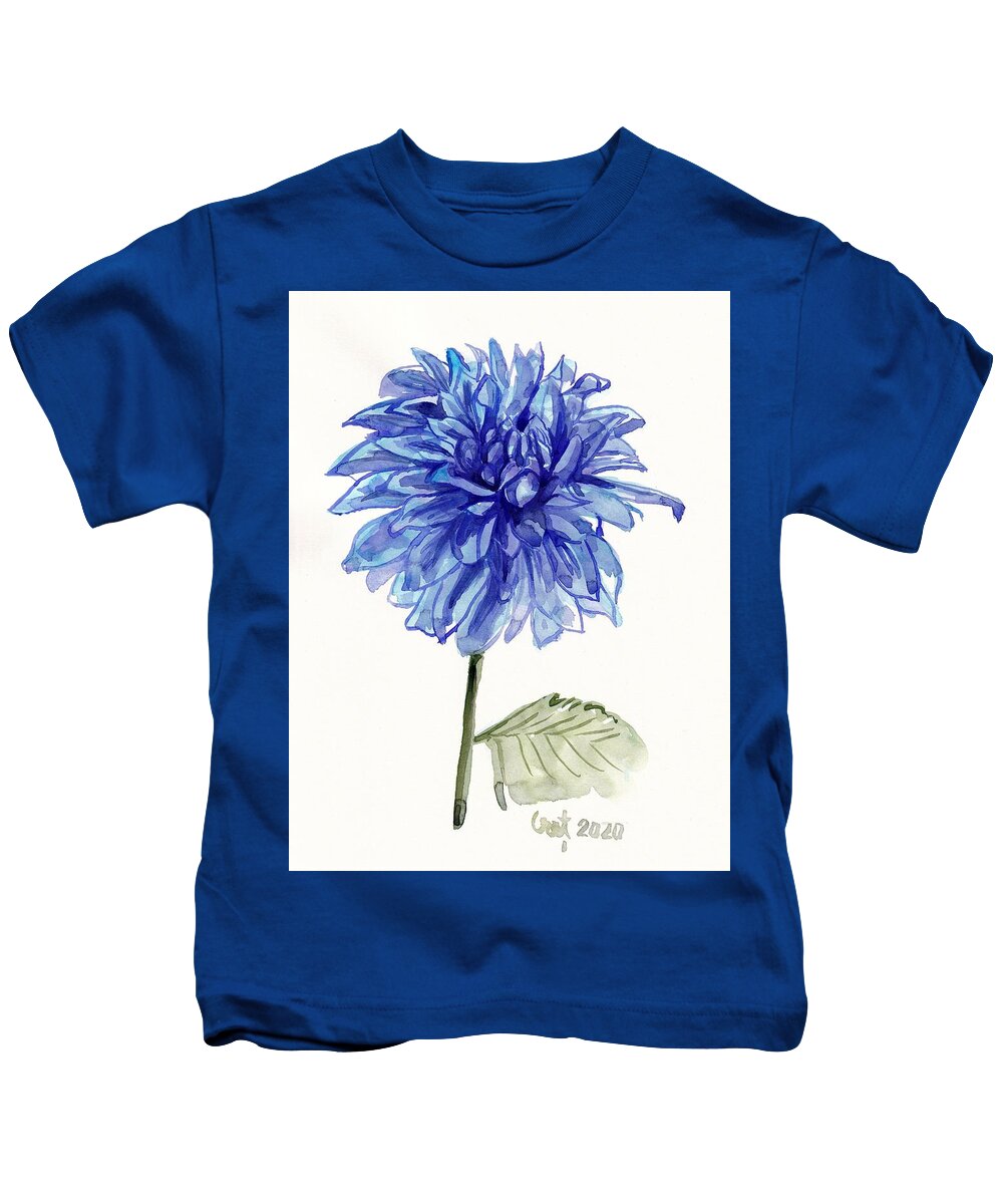 Dahlia Kids T-Shirt featuring the painting Dahlia by George Cret