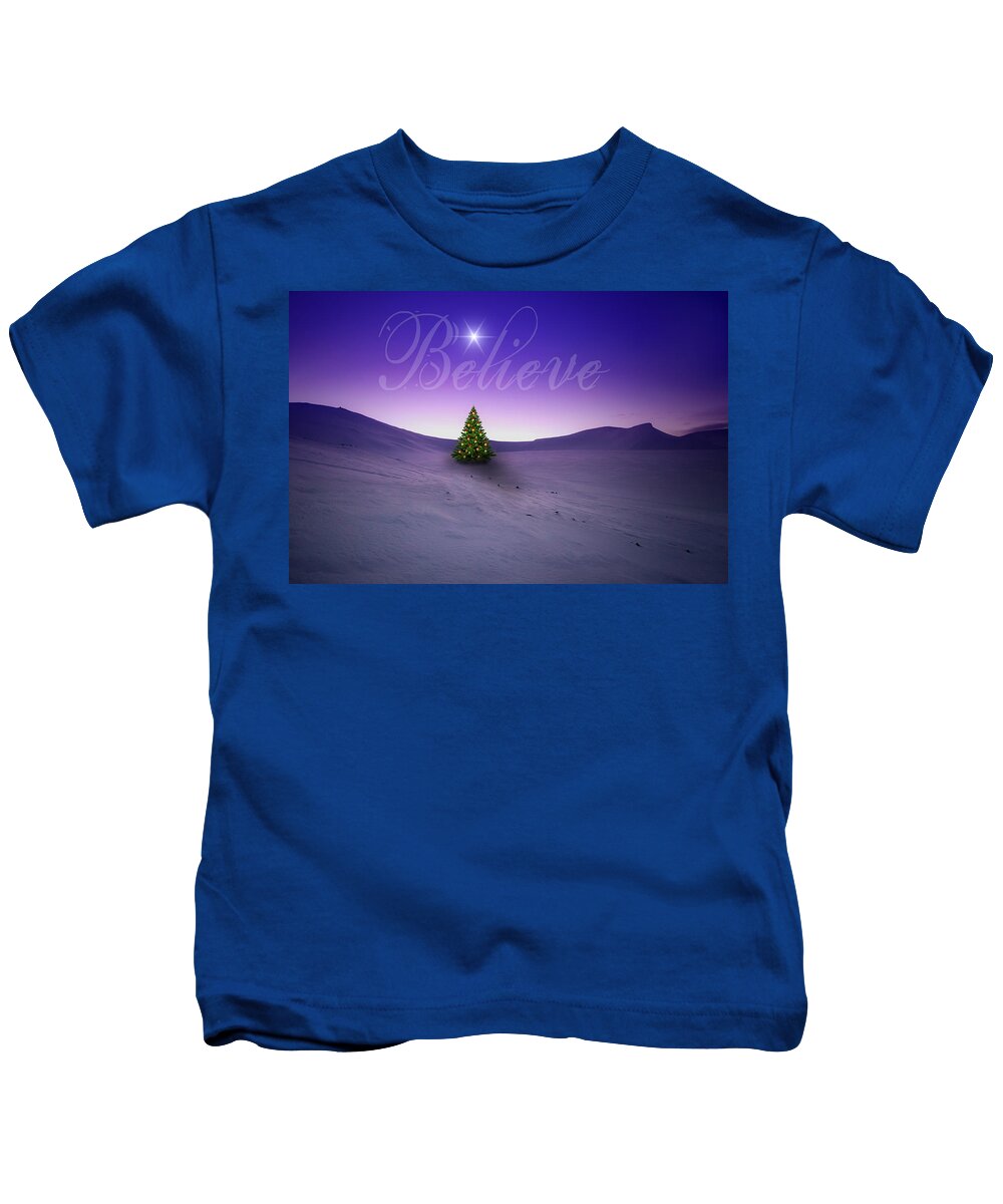 Christmas Kids T-Shirt featuring the photograph Do You Believe by Alison Frank