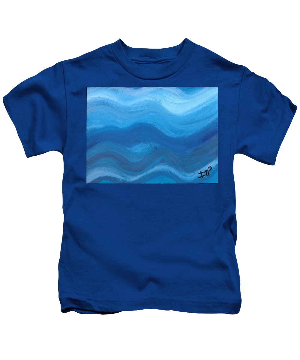 Ease Kids T-Shirt featuring the painting Ease by Esoteric Gardens KN