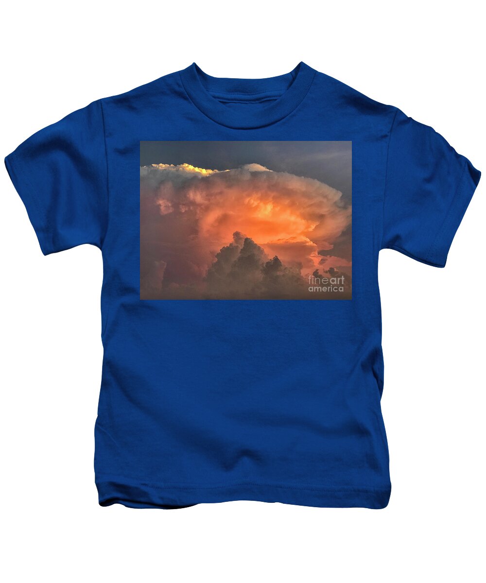 Clouds Kids T-Shirt featuring the photograph For the Glory of the Skies by Karen Adams