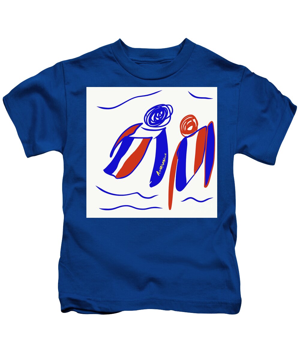 France Kids T-Shirt featuring the digital art French Rescue by Aisha Isabelle