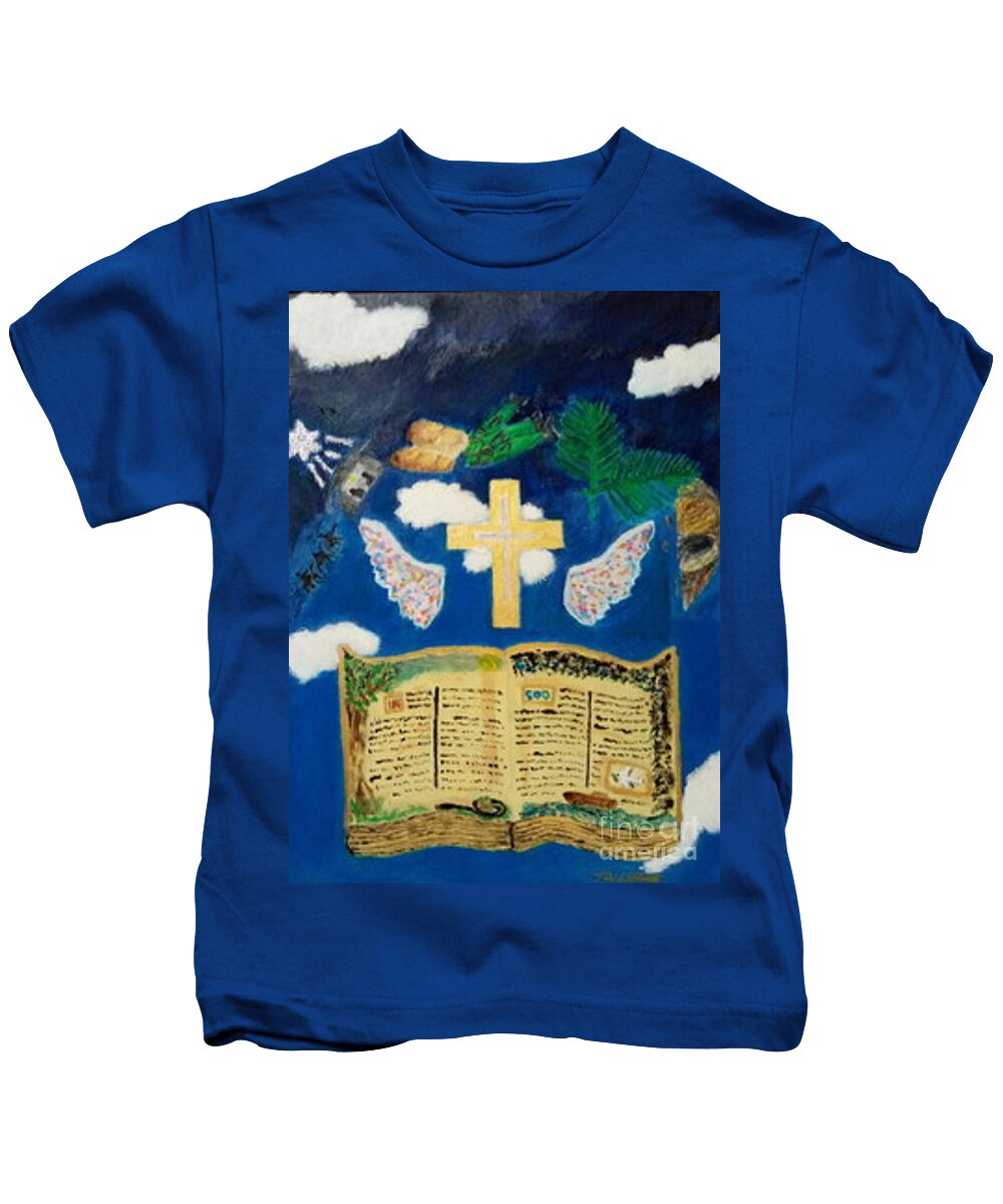 Church Kids T-Shirt featuring the painting God's Stories by David Westwood