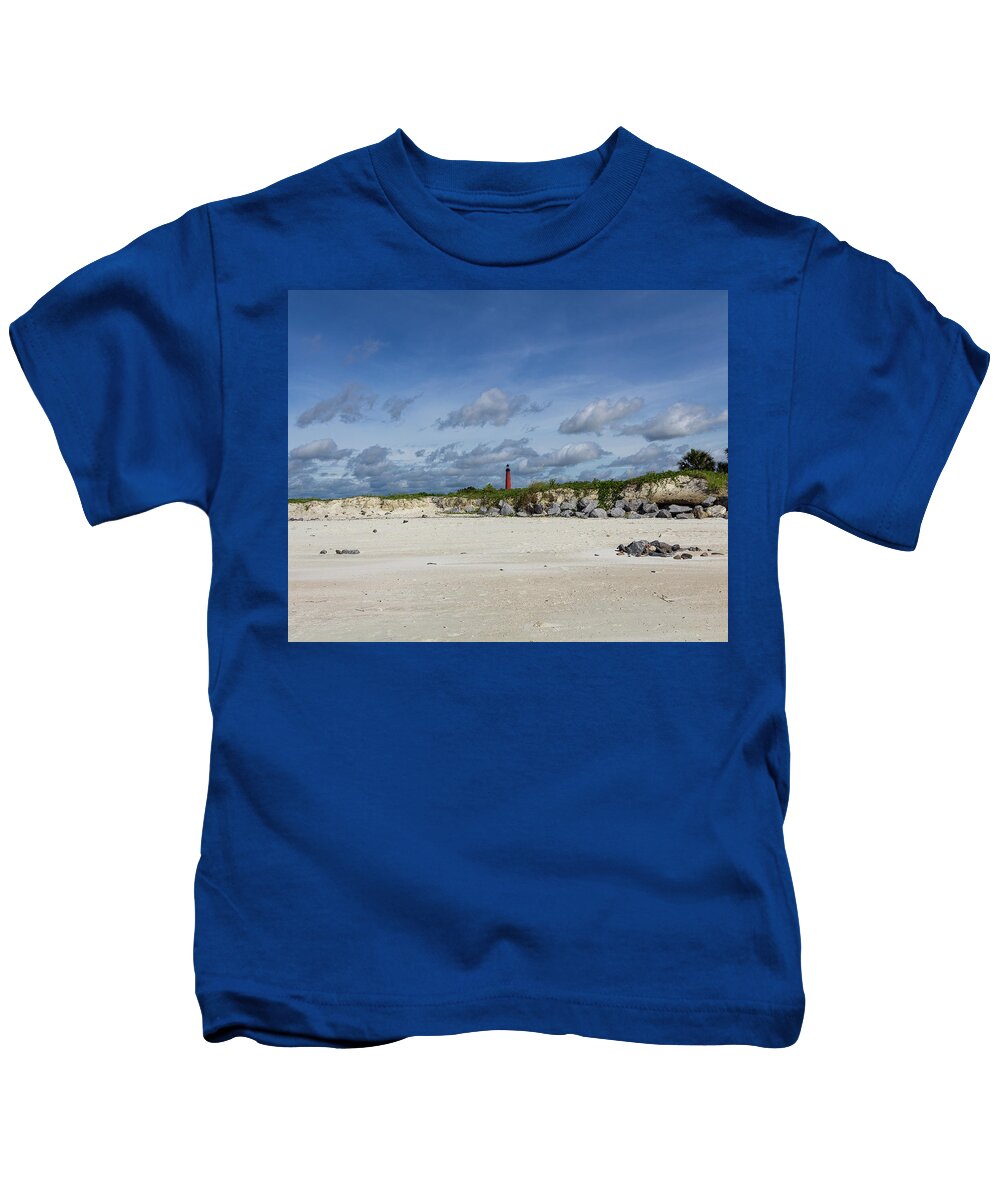 Lighthouse Kids T-Shirt featuring the photograph Lighthouse in the Distance by David Beechum