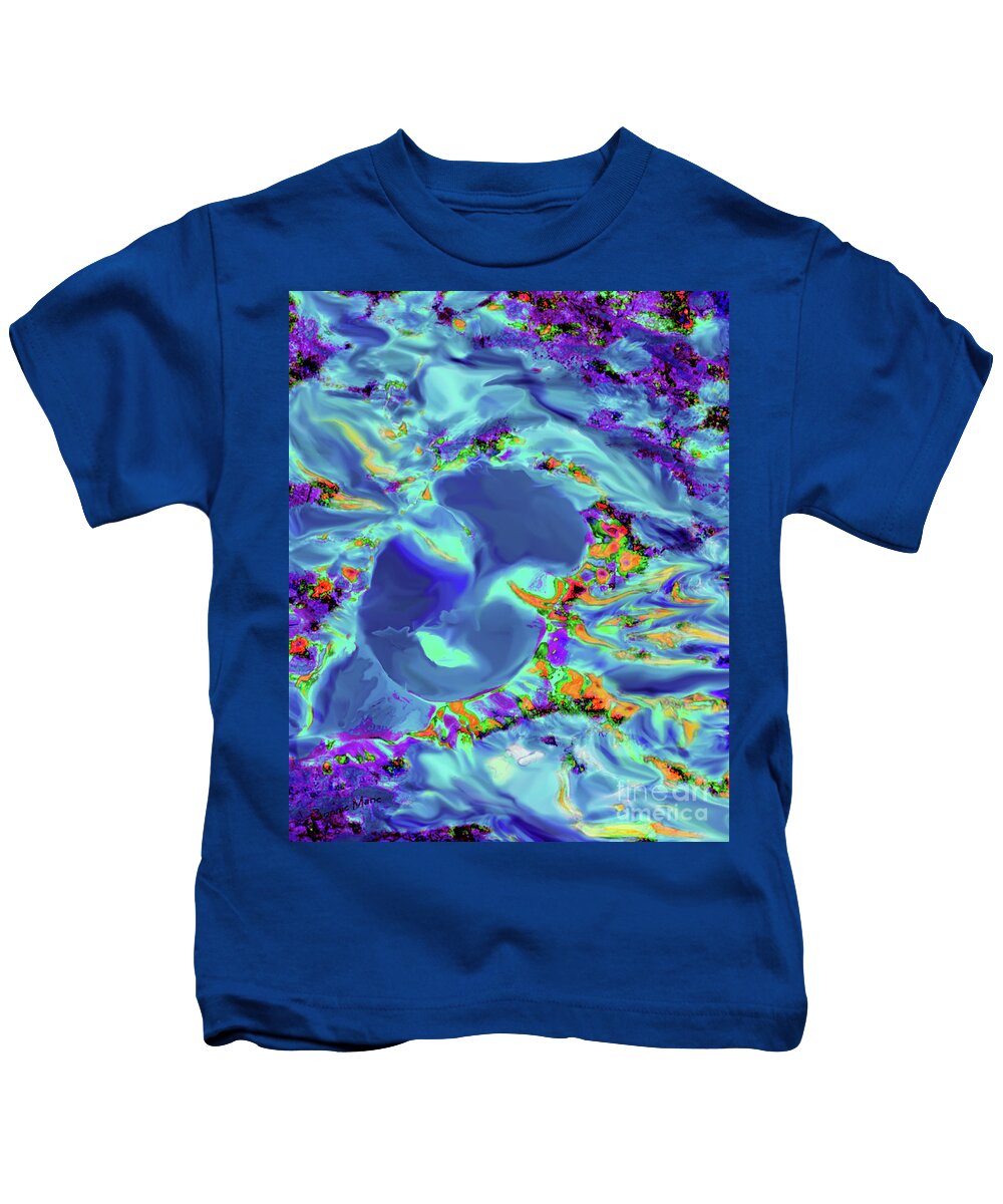 Mother Of Storms Kids T-Shirt featuring the painting Earth Mother of Storms by Bonnie Marie