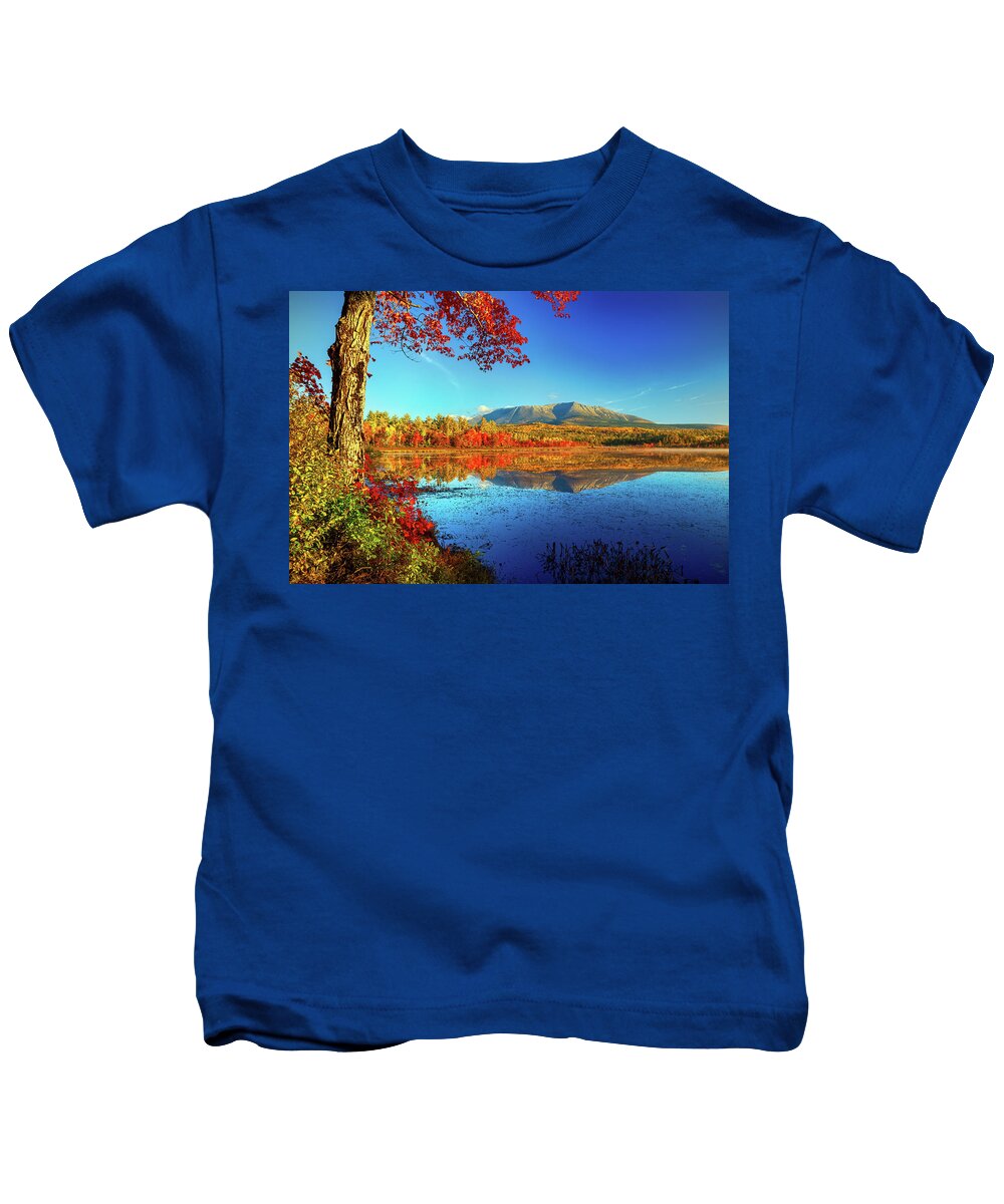 Mount Katahdin Kids T-Shirt featuring the photograph Mount Katahdin 9573 by Greg Hartford