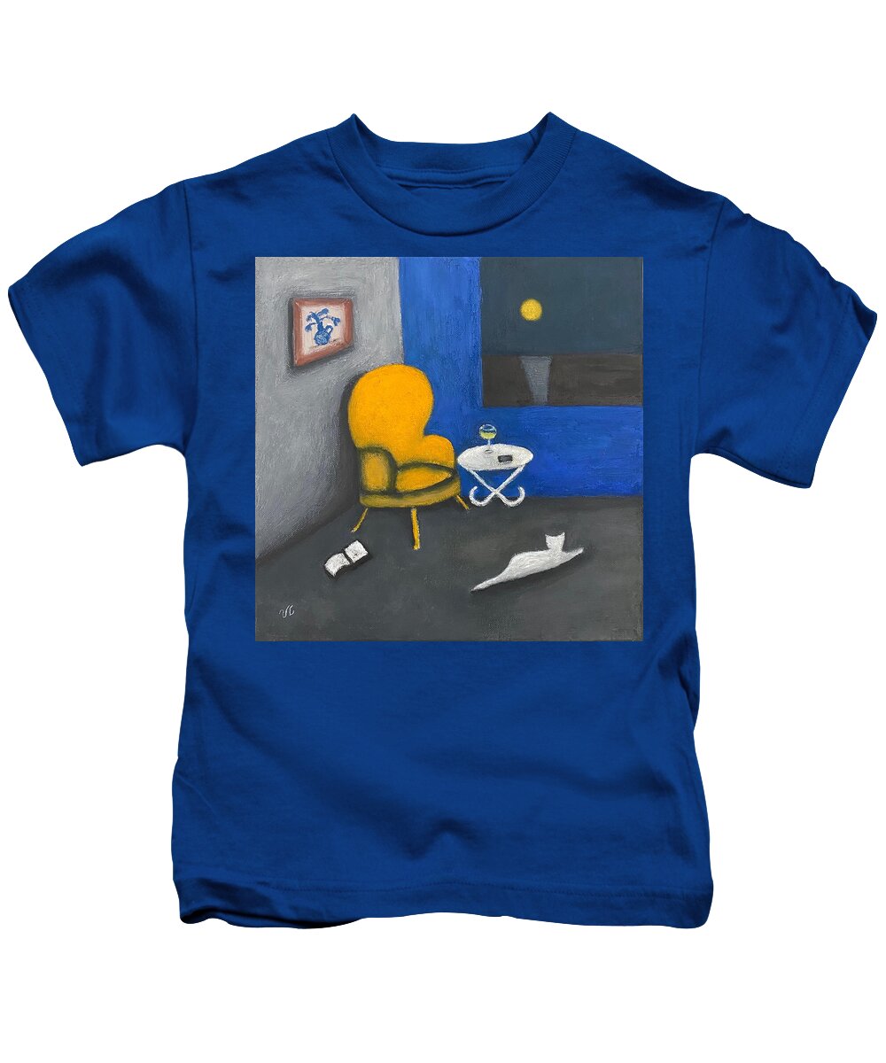 Chair Kids T-Shirt featuring the painting My Happy Place by Victoria Lakes