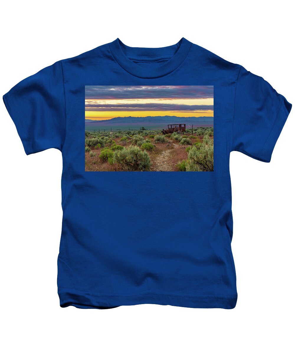 Great Basin Kids T-Shirt featuring the photograph Nevada Sunrise by Erin K Images