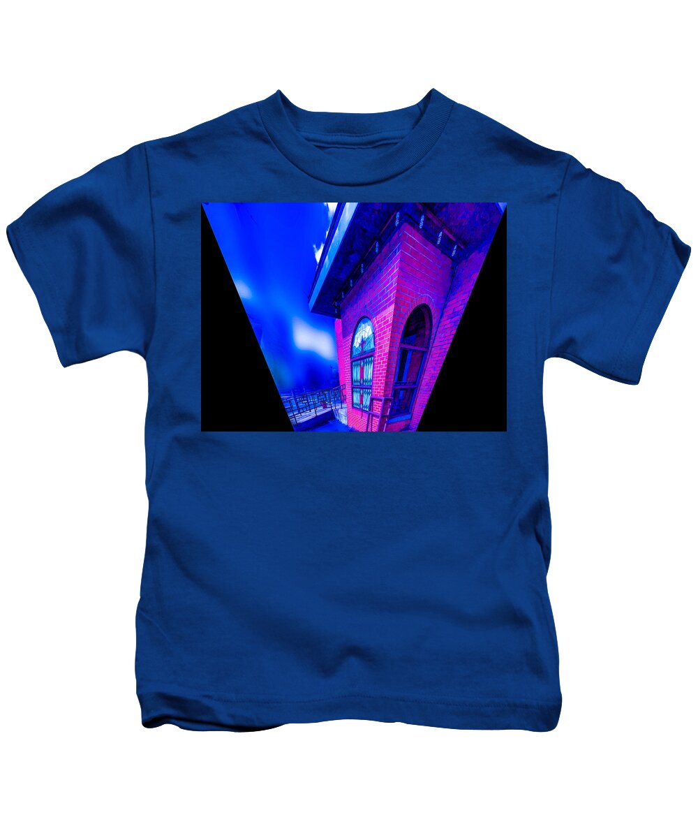 Architecture Kids T-Shirt featuring the photograph Perspective Prior to Demolition by Eileen Backman