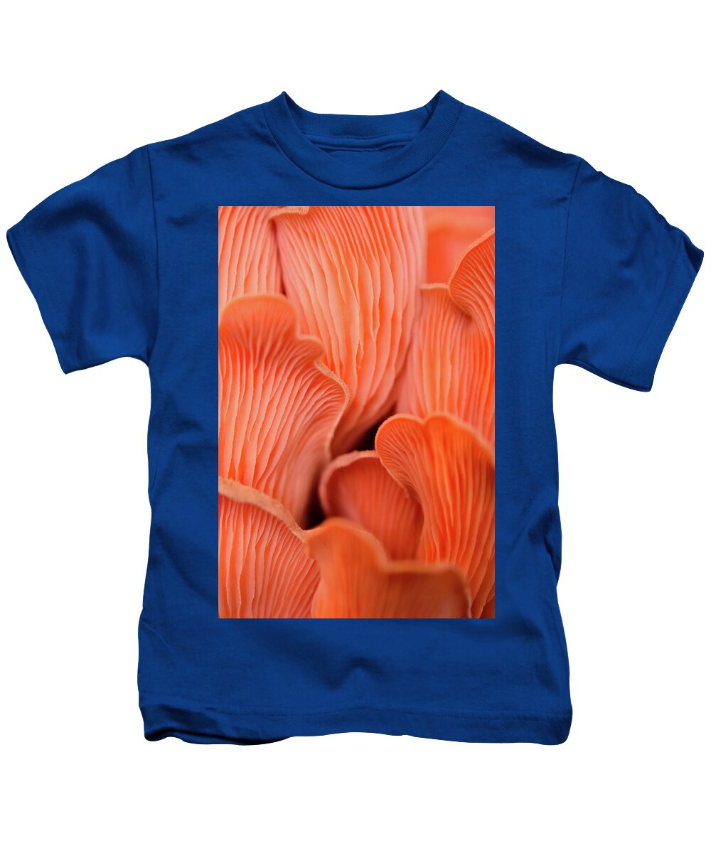 Fungi Kids T-Shirt featuring the photograph Pink Oyster Mushrooms by Bonny Puckett