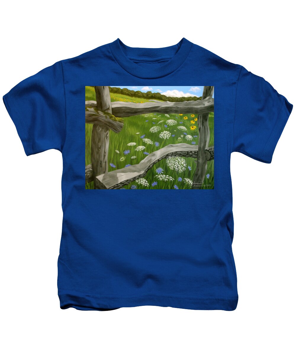 Grass Kids T-Shirt featuring the painting Queen Anne's Procession by Adrienne Dye