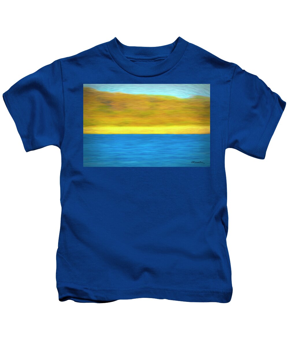 Digital Kids T-Shirt featuring the photograph River Blur by Frank Lee