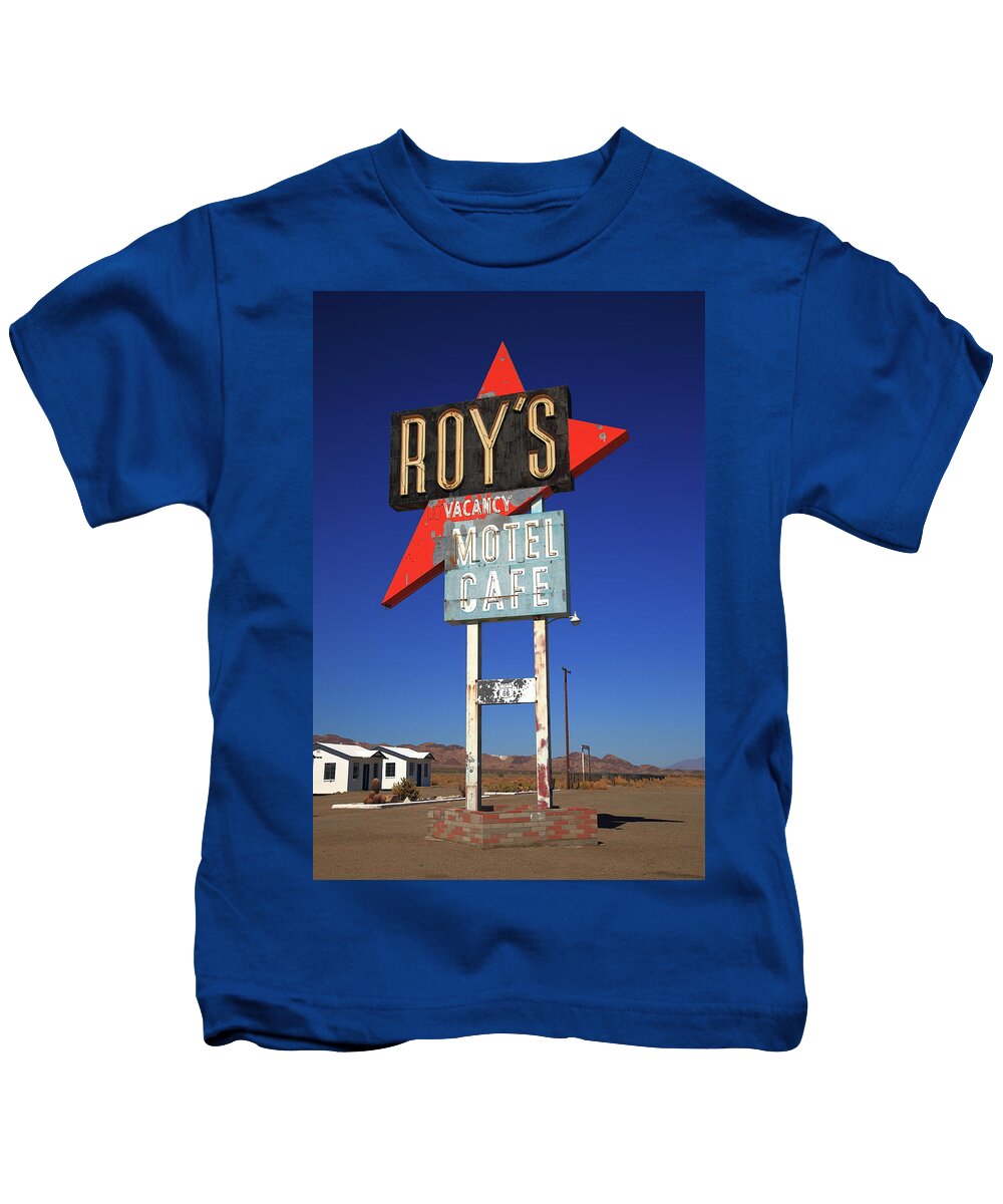 66 Kids T-Shirt featuring the photograph Route 66 - Roy's of Amboy California 2012 by Frank Romeo