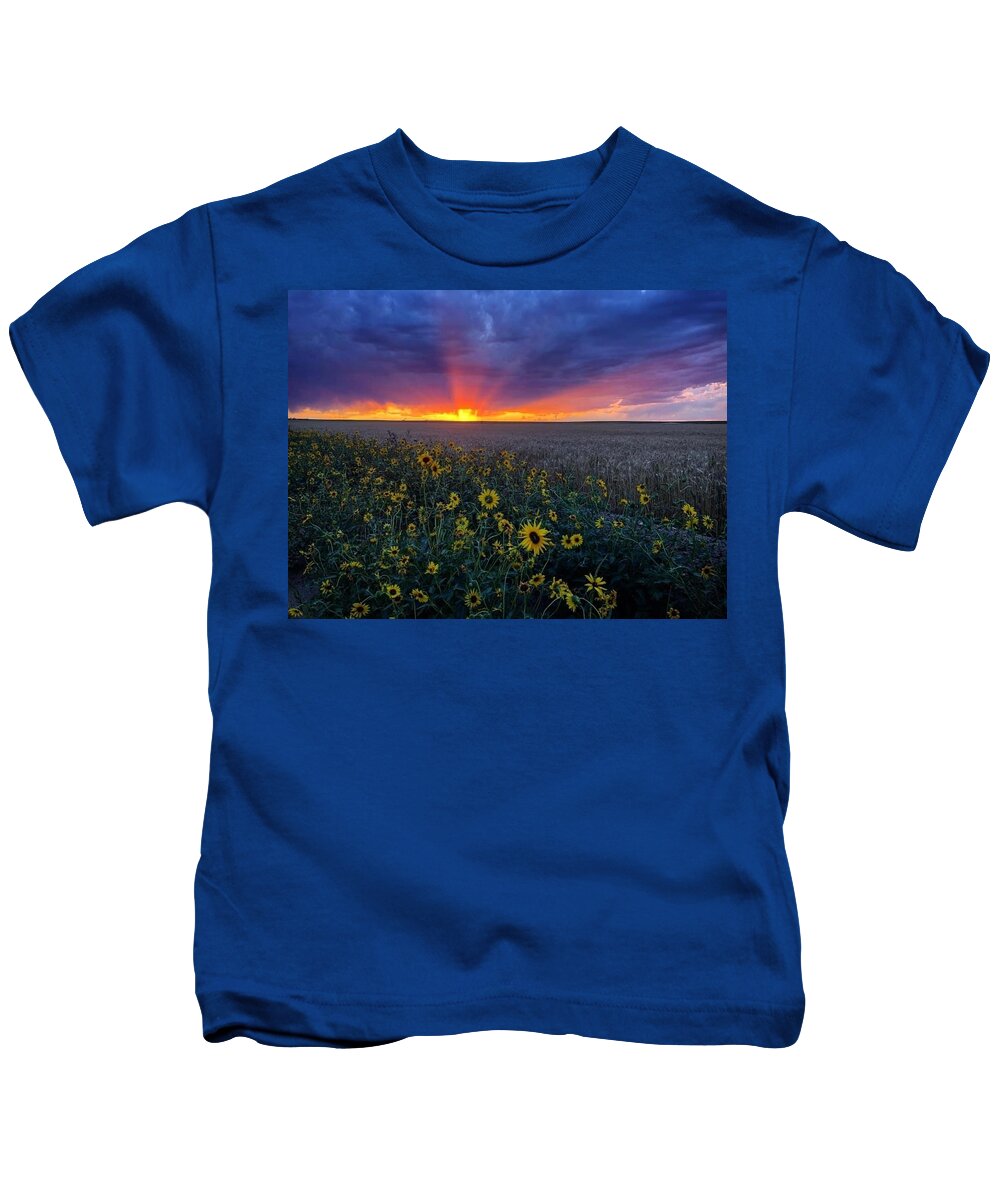 Sunset Kids T-Shirt featuring the photograph Sunset 1 by Julie Powell