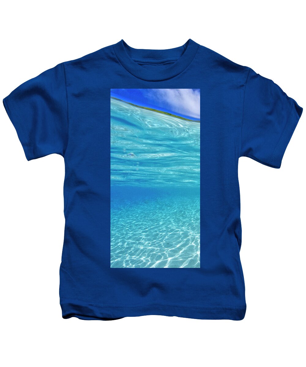 Ocean Kids T-Shirt featuring the photograph Water and sky triptych - 1 of 3 by Artesub