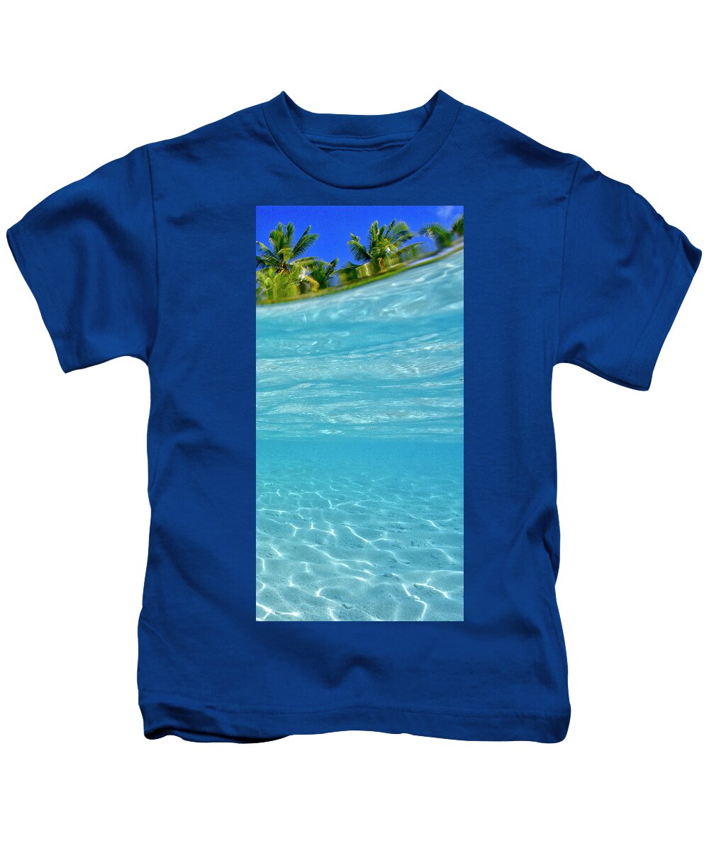 Ocean Kids T-Shirt featuring the photograph Water and sky triptych - 3 of 3 by Artesub
