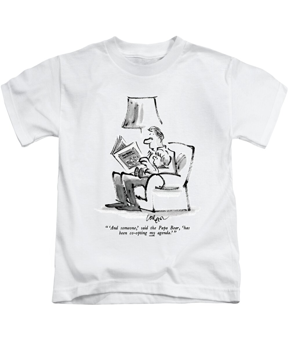 Government Kids T-Shirt featuring the drawing 'and Someone by Lee Lorenz