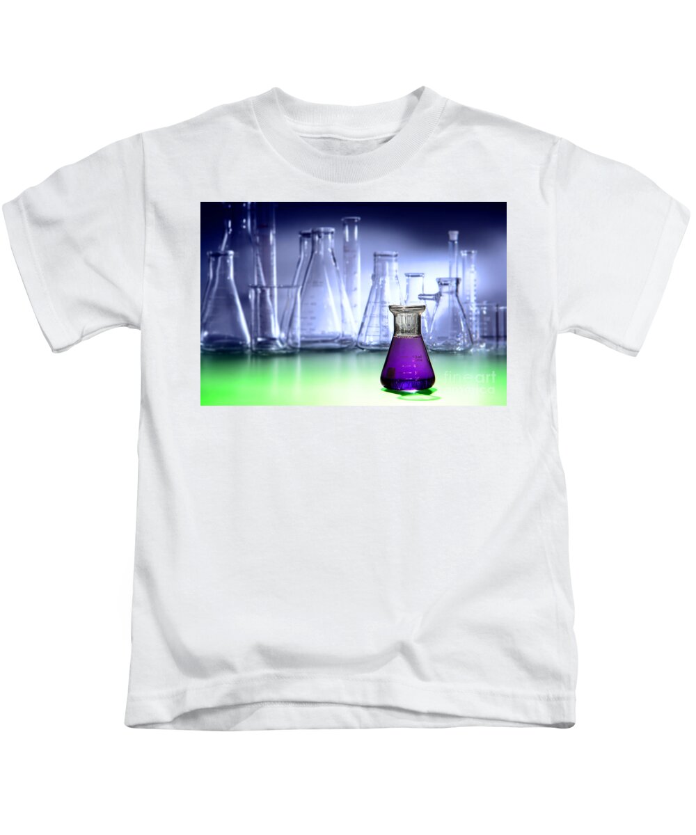 Beaker Kids T-Shirt featuring the photograph Laboratory Equipment in Science Research Lab #10 by Science Research Lab