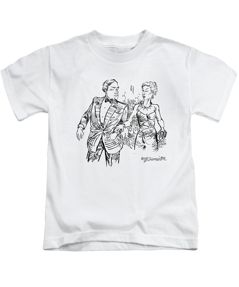 Wall Street Kids T-Shirt featuring the drawing Try To Remember Not To Mention His Obscene Bonus by William Hamilton