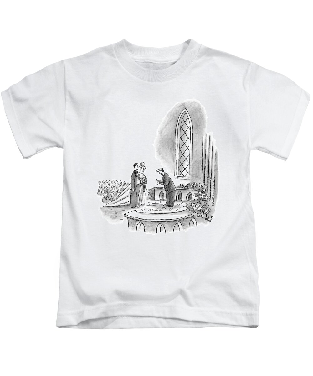 Marriage Kids T-Shirt featuring the drawing Perhaps If I Phrased The Question Differently by Frank Cotham