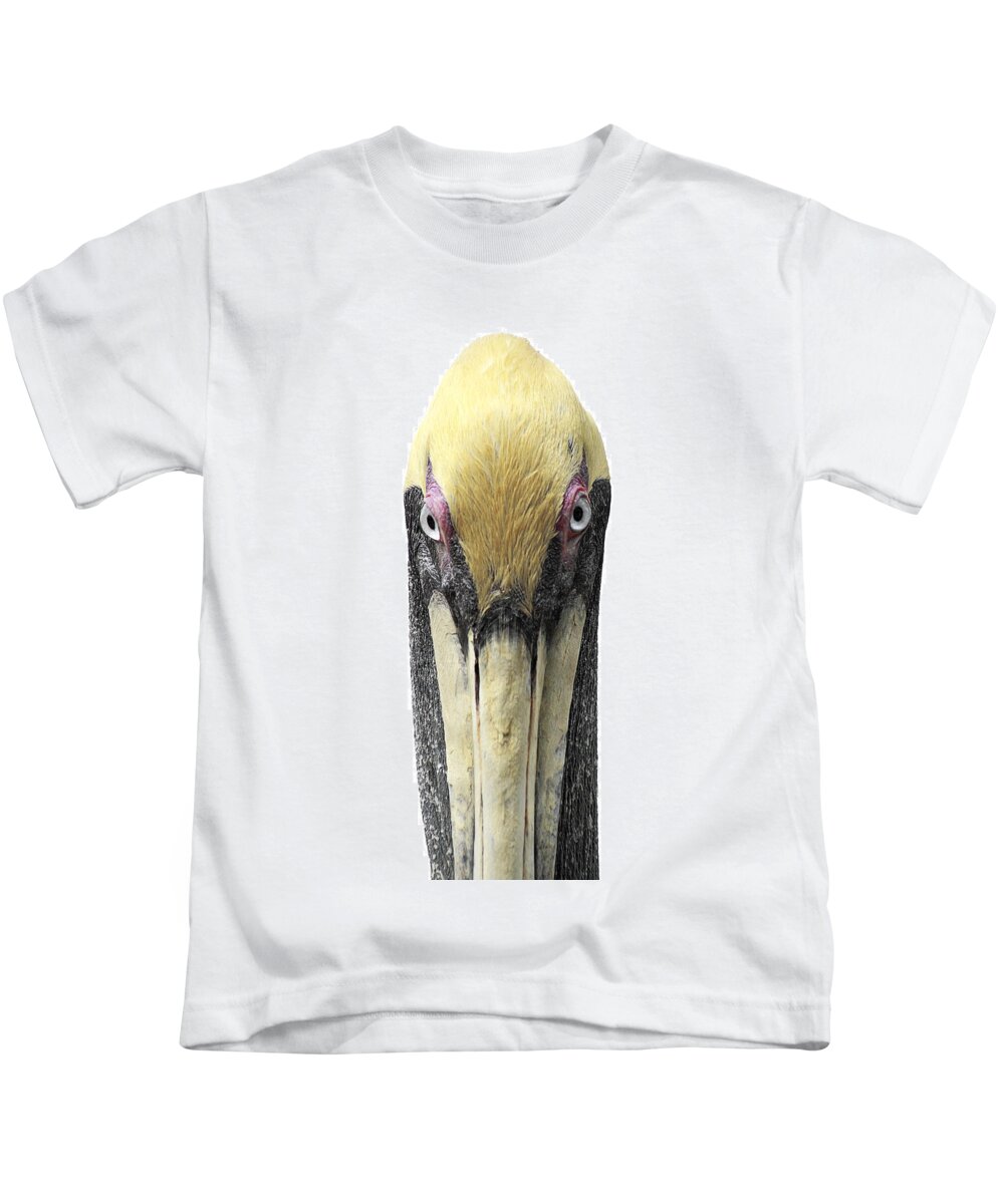 Pelican Kids T-Shirt featuring the photograph Brown Pelican-2 by Rudy Umans