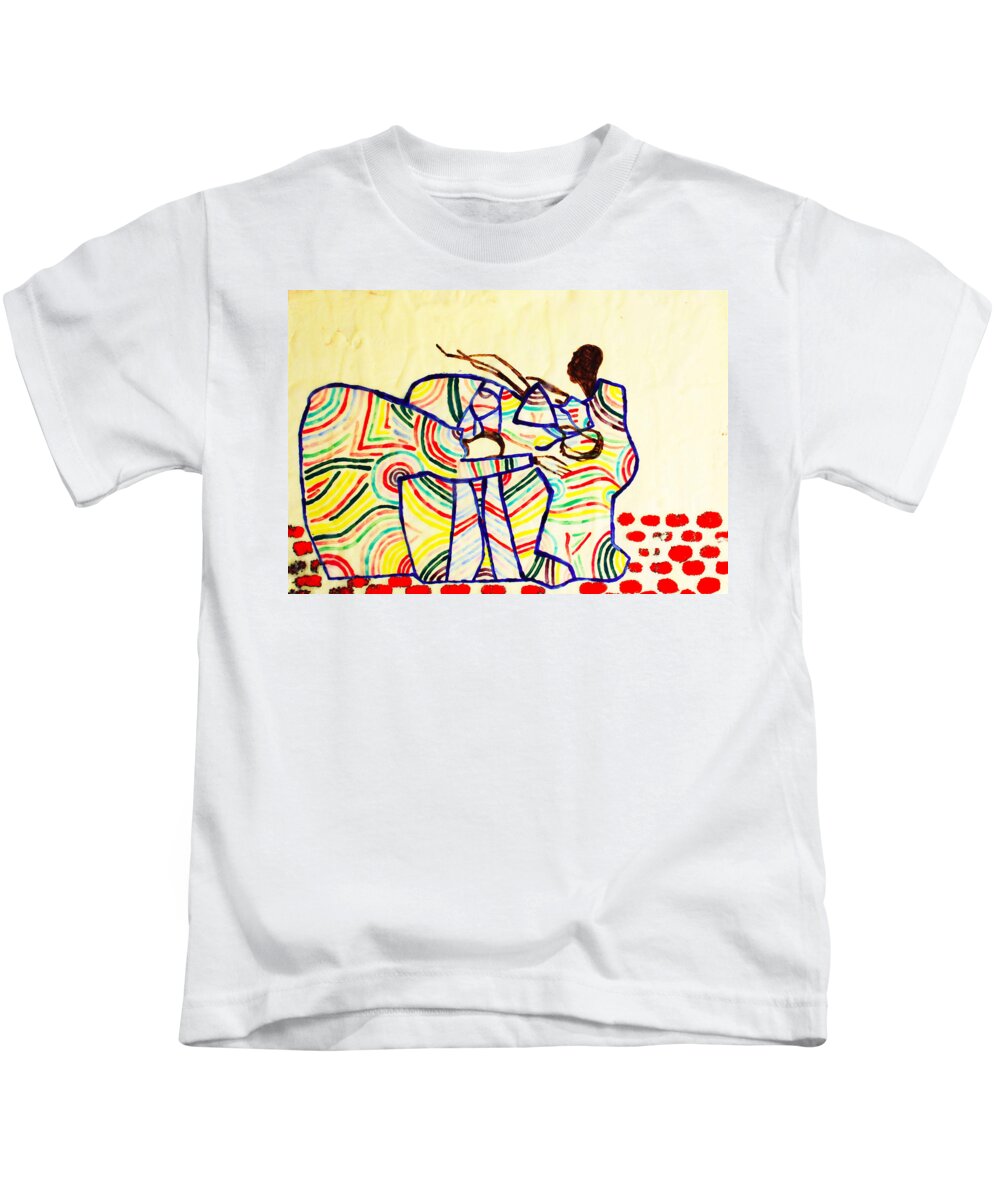 Jesus Kids T-Shirt featuring the ceramic art The Holy Family #3 by Gloria Ssali