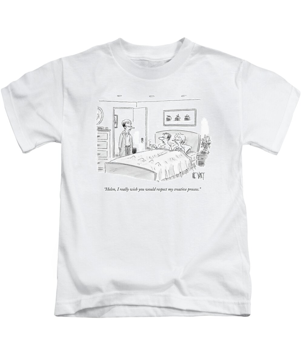 Adultery Kids T-Shirt featuring the drawing Helen, I Really Wish You Would Respect by Christopher Weyant