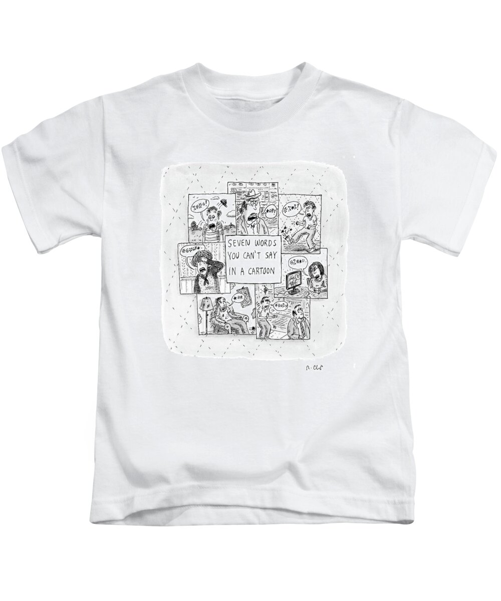 Captionless Kids T-Shirt featuring the drawing New Yorker July 7th, 2008 by Roz Chast