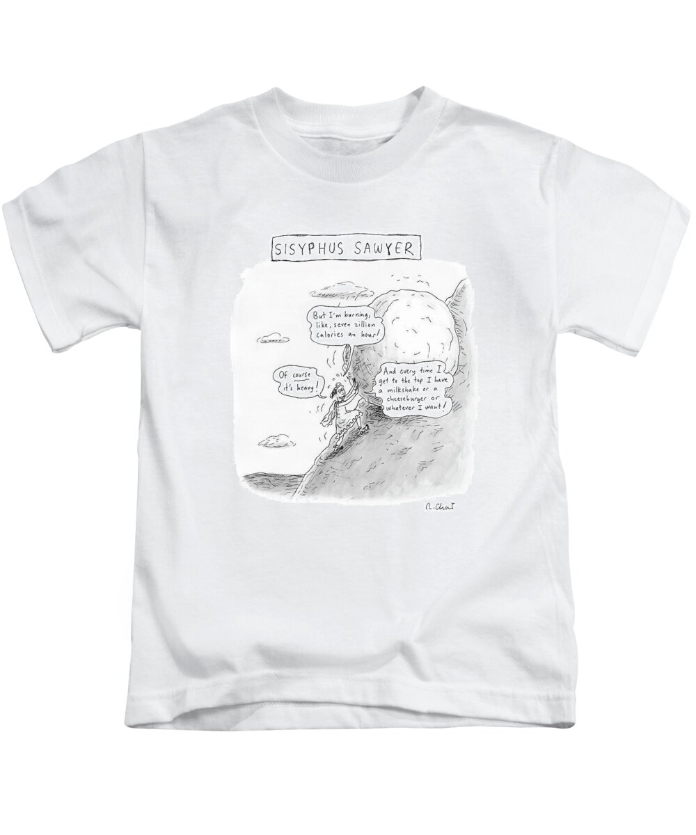 Captionless Kids T-Shirt featuring the drawing New Yorker September 22nd, 2008 by Roz Chast