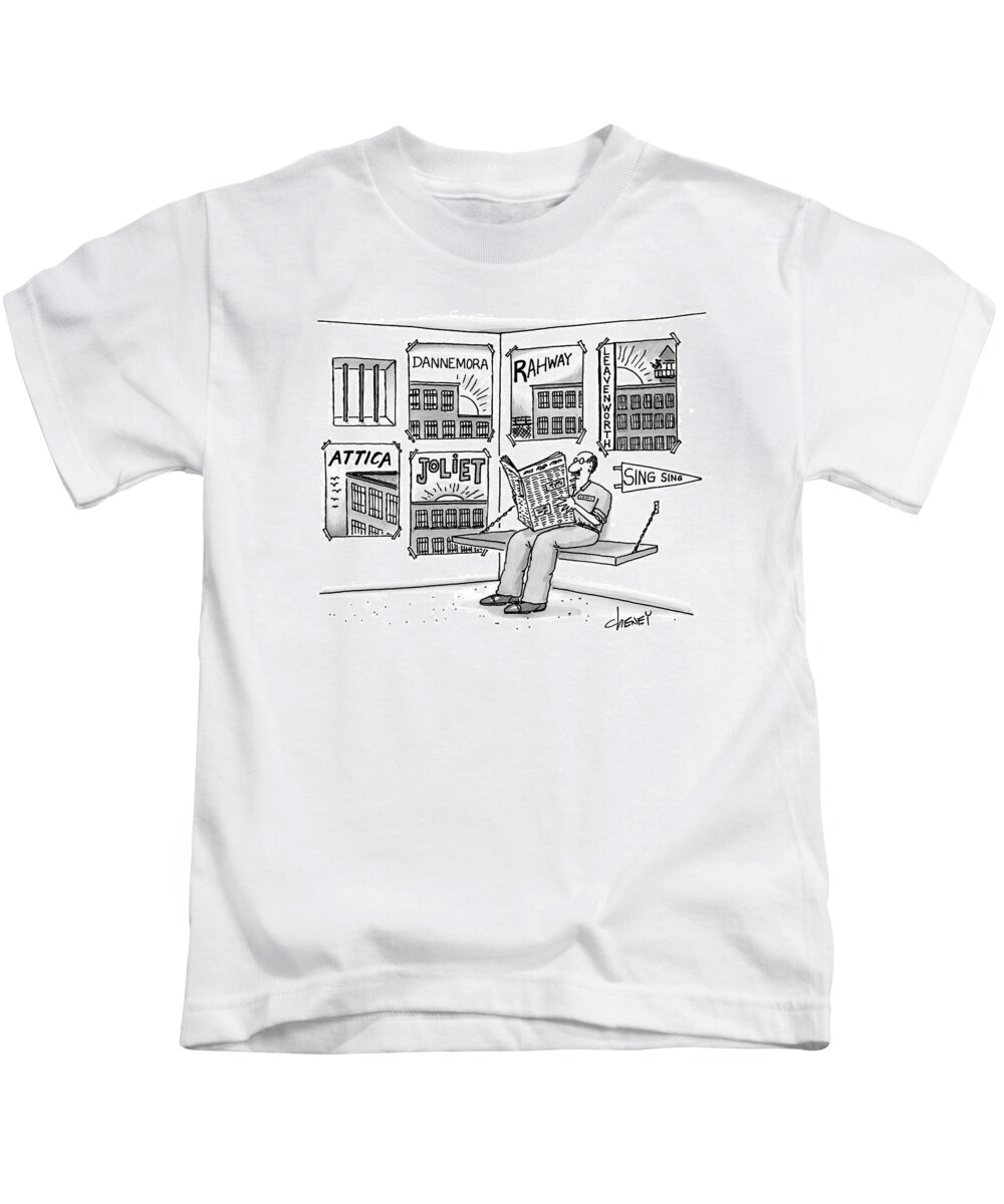 Prison Kids T-Shirt featuring the drawing New Yorker August 7th, 2000 by Tom Cheney