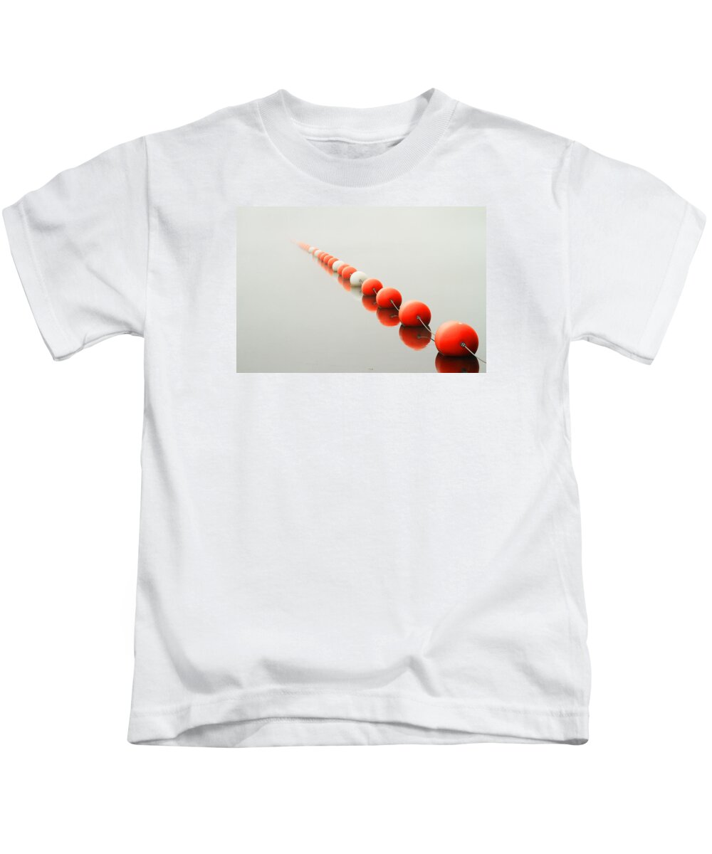 Lake Kids T-Shirt featuring the photograph A Line to the Unknown by Karol Livote