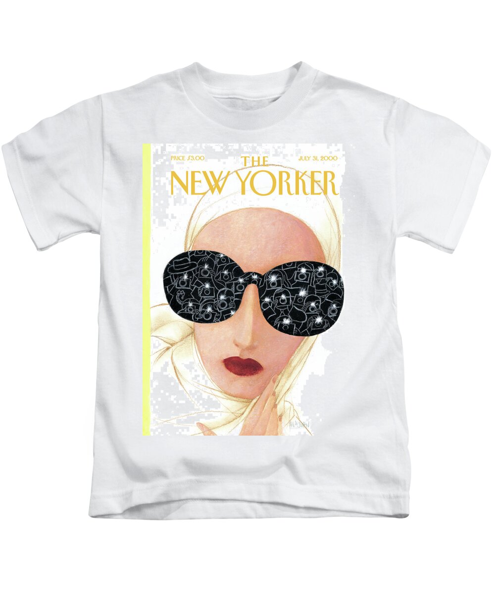 A Star Is Born Kids T-Shirt featuring the painting A Star Is Born by Ana Juan