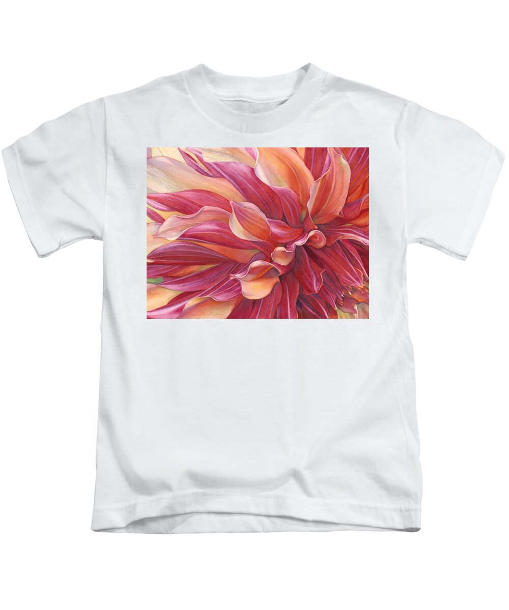 Flower Kids T-Shirt featuring the painting Ablaze by Sandy Haight