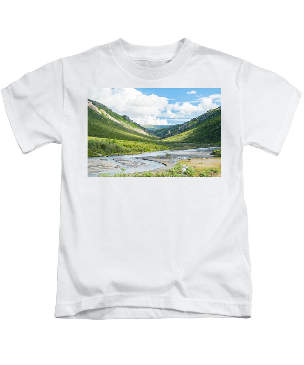 Alaska Kids T-Shirt featuring the photograph Alaska Valley by Gregory Everts