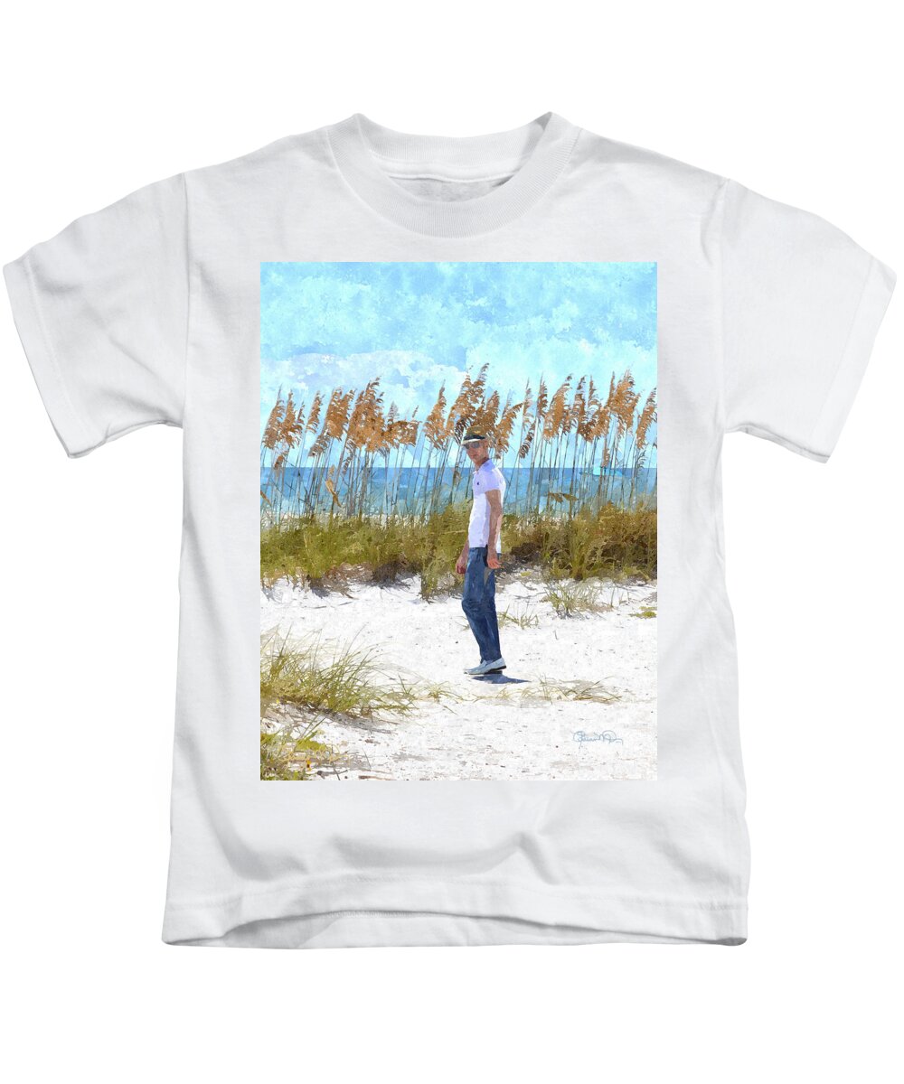 susan Molnar Kids T-Shirt featuring the photograph Cool on Anna Maria Island by Susan Molnar