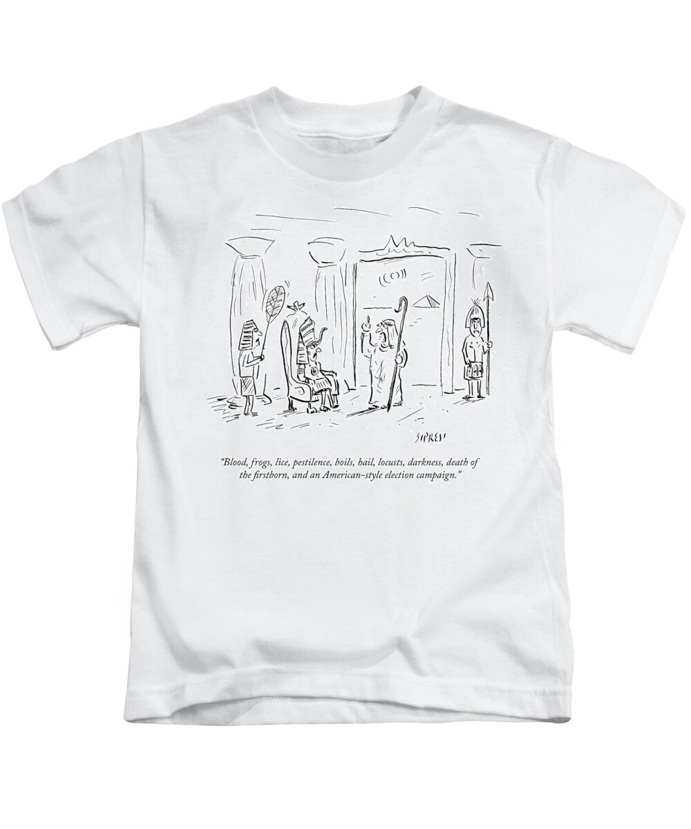 Blood Kids T-Shirt featuring the drawing An American Style Election Campaign by David Sipress