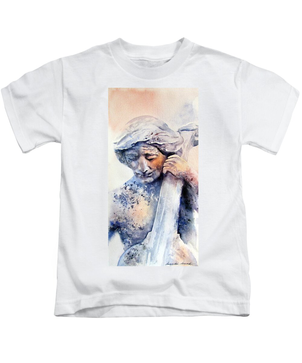 Amanda Amend Kids T-Shirt featuring the painting And the Music Gave Him Life by Amanda Amend