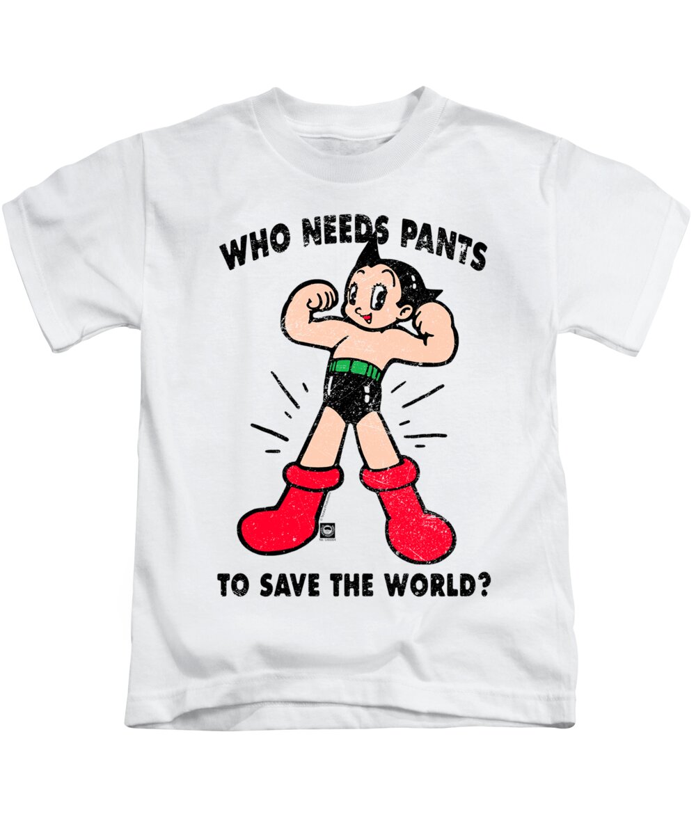  Kids T-Shirt featuring the digital art Astro Boy - Who Needs Parts by Brand A