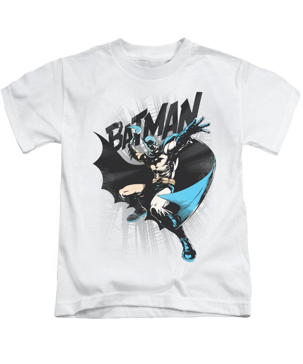 Batman Kids T-Shirt featuring the digital art Batman - Batarang Throw by Brand A