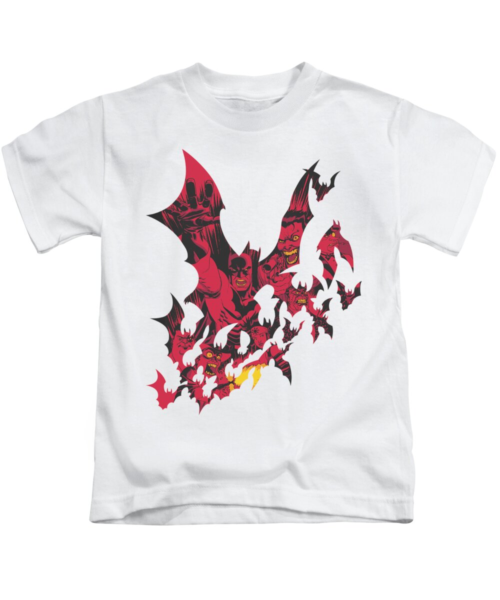  Kids T-Shirt featuring the digital art Batman - Broken City by Brand A