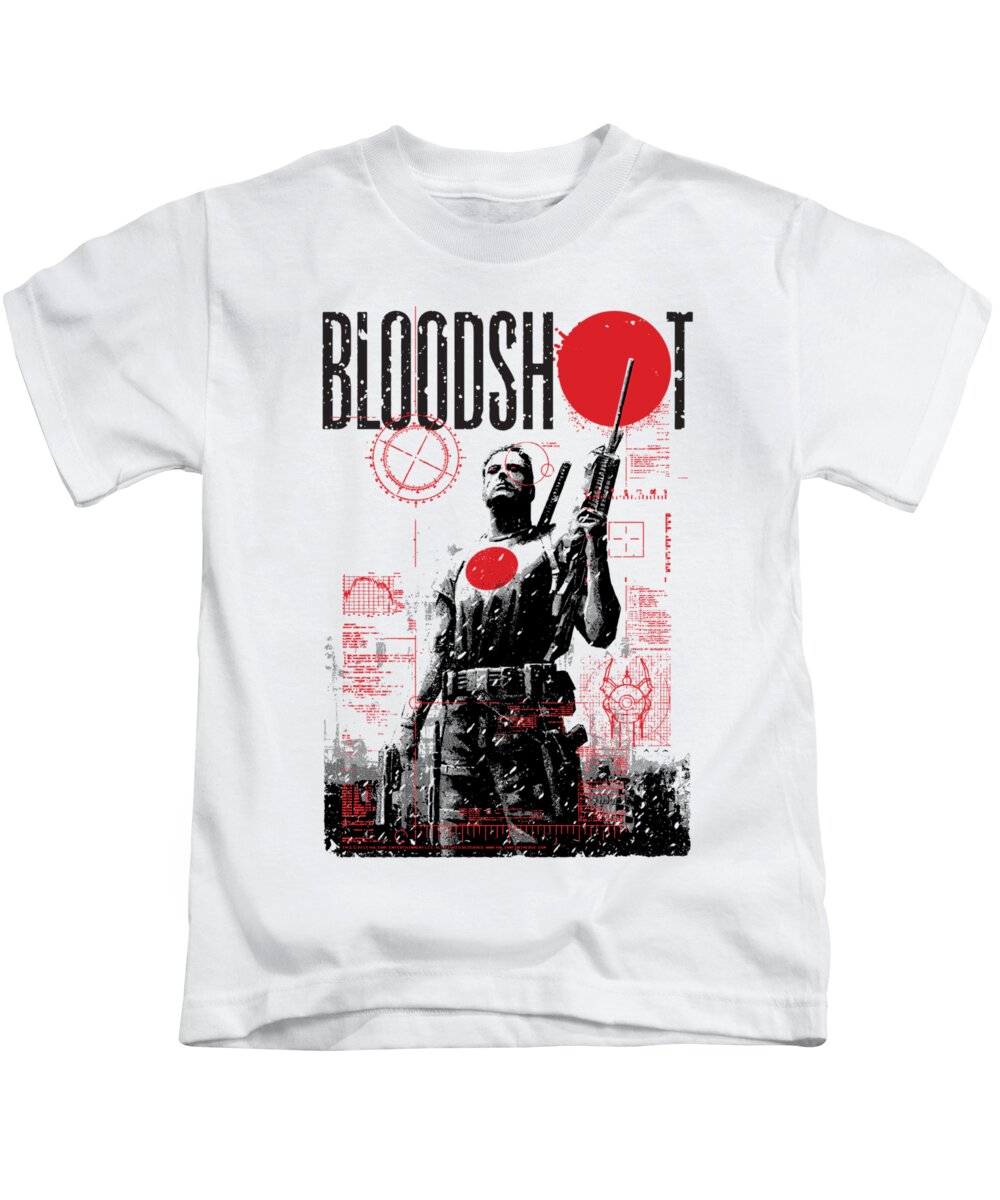  Kids T-Shirt featuring the digital art Bloodshot - Death By Tech by Brand A