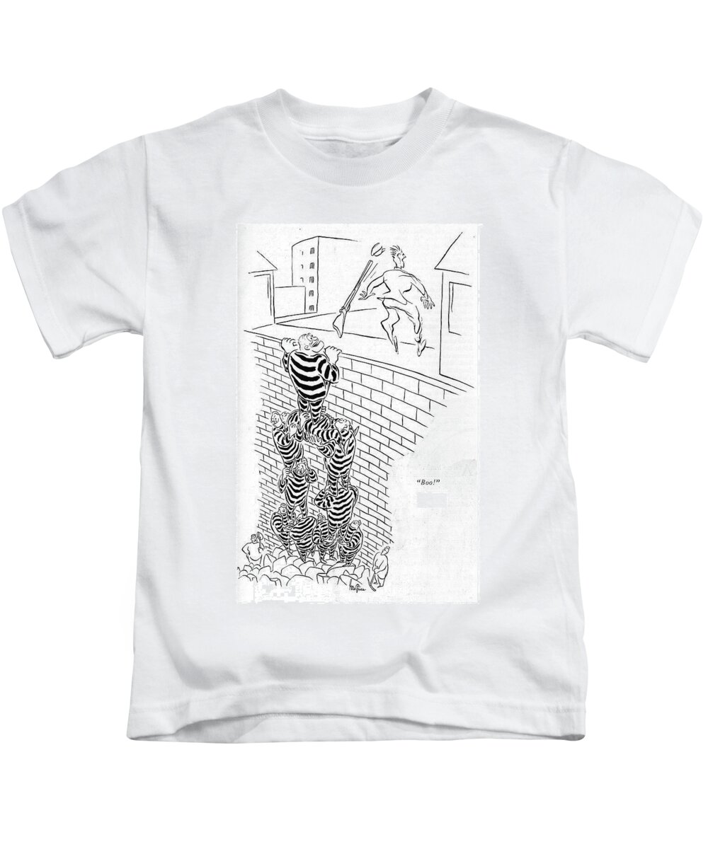 105684 Gpr George Price Kids T-Shirt featuring the drawing Boo by George Price