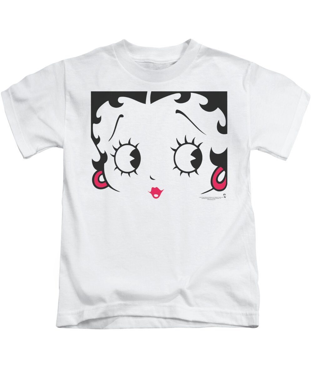 Betty Boop Kids T-Shirt featuring the digital art Boop - Close Up by Brand A