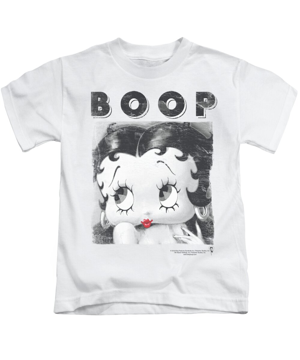 Betty Boop Kids T-Shirt featuring the digital art Boop - Not Fade Away by Brand A